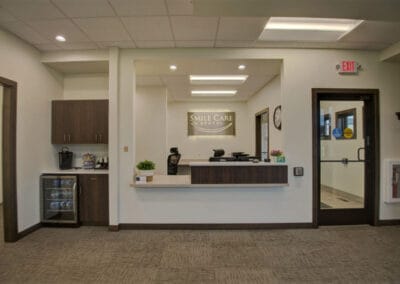 Smile Care Dental Center Lobby view towards front desk